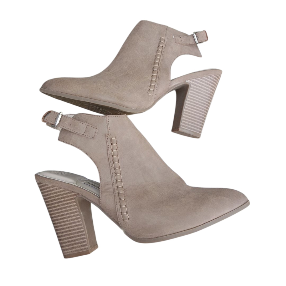 DANA BUCHMAN DECLAUDETTE  Elegant taupe Block Heel Women's Shoes sz. 10